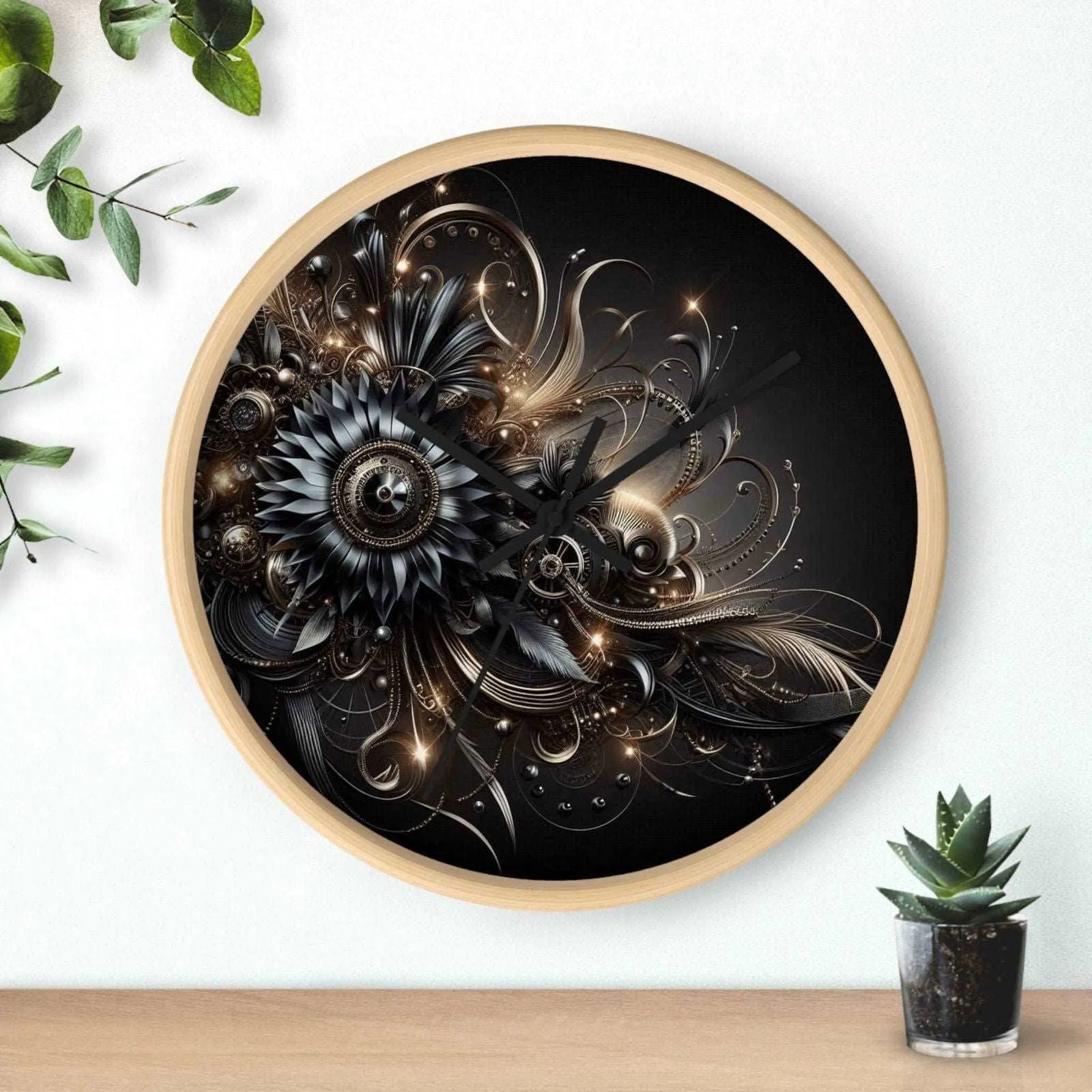 Dark Hourglass Wall Clock