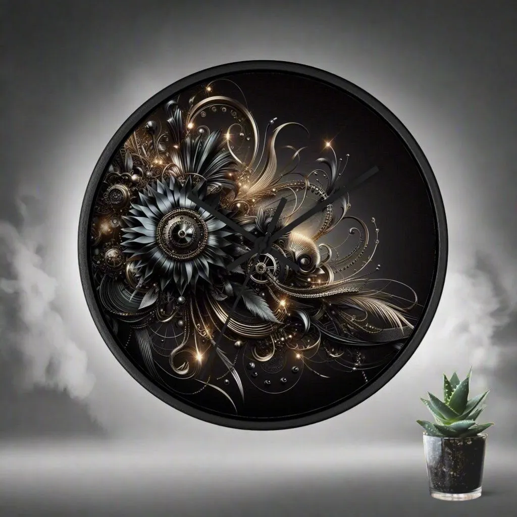 Dark Hourglass Wall Clock