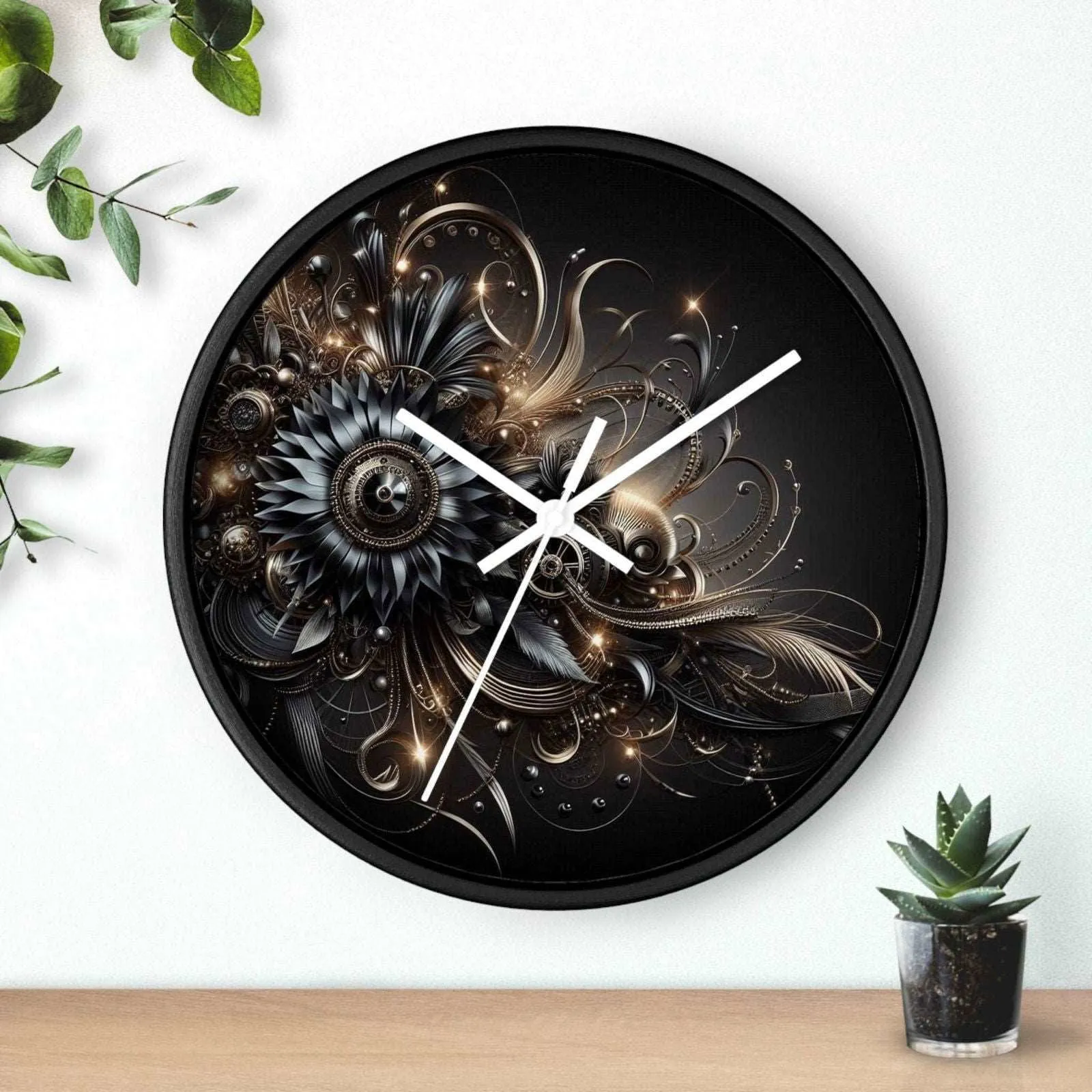 Dark Hourglass Wall Clock