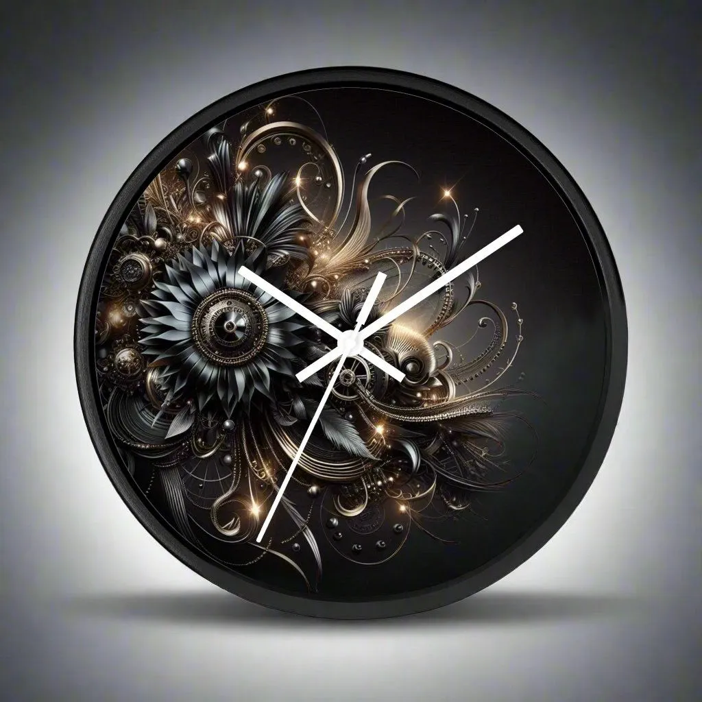 Dark Hourglass Wall Clock