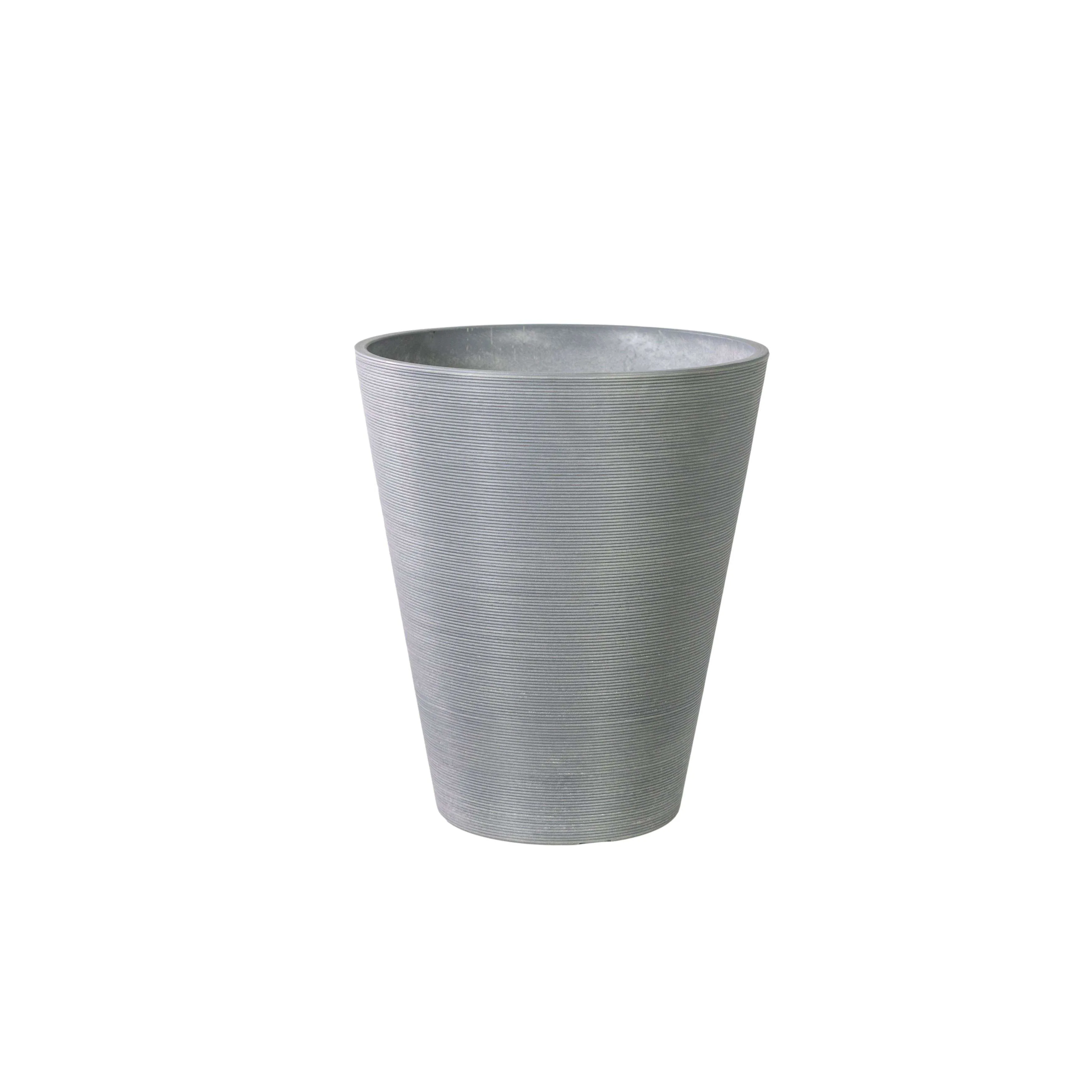 Decorative Textured Round Grey Planter 47cm