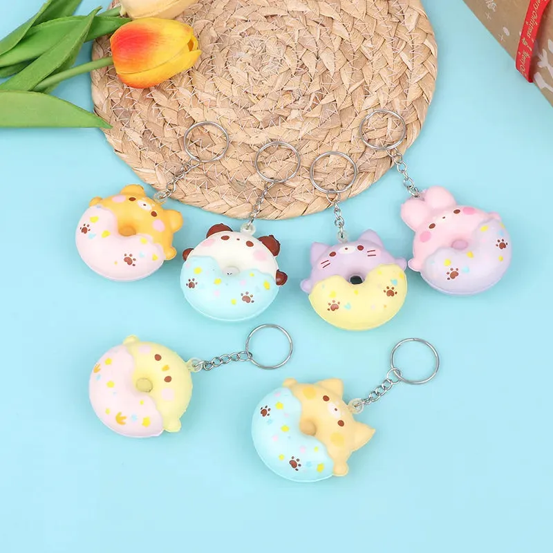 Donut Pets Squishy Keychains