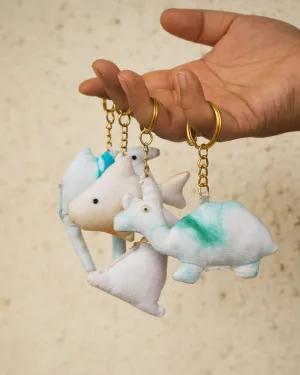 Eco-Friendly Upcycled Fabric Keychains