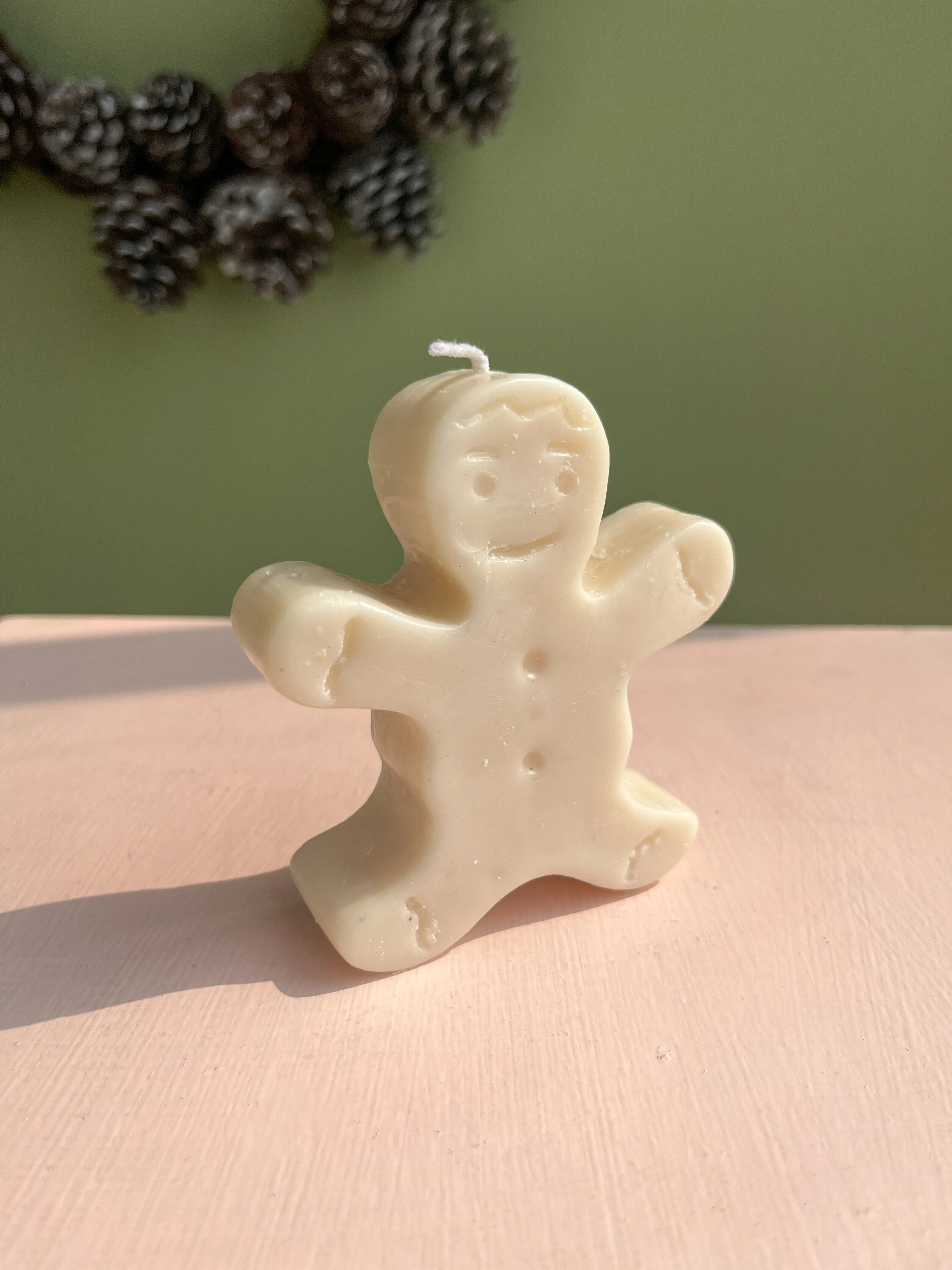 Festive Gingerbread Candle