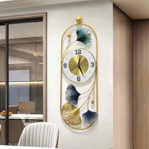 FINE DECOR Metal Wall Clock for Living Room Wall Hanging Decorative Wall Decor Sculpture Ideal Home Decor Items and Wall Decoration Items for Bedroom, Office, Dining, Hall, Cafes & Hotels