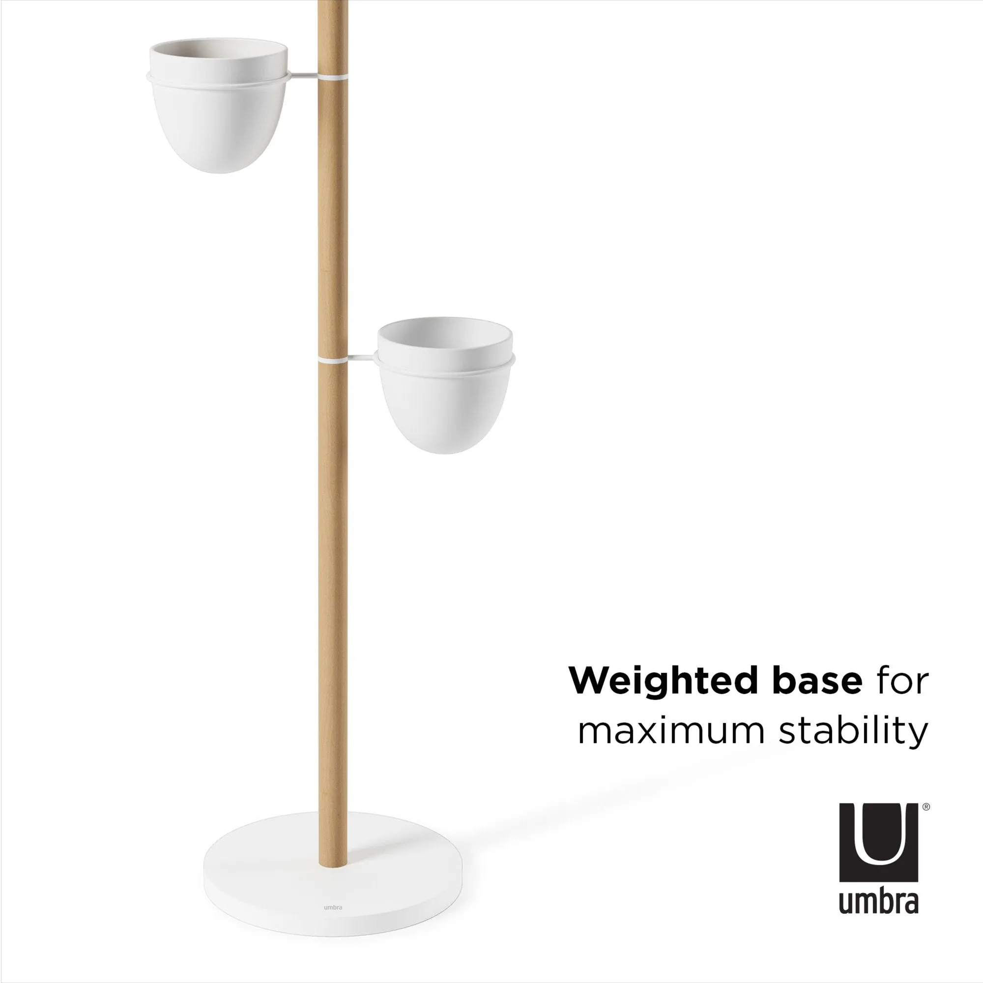 Floristand Planter - White/Natural