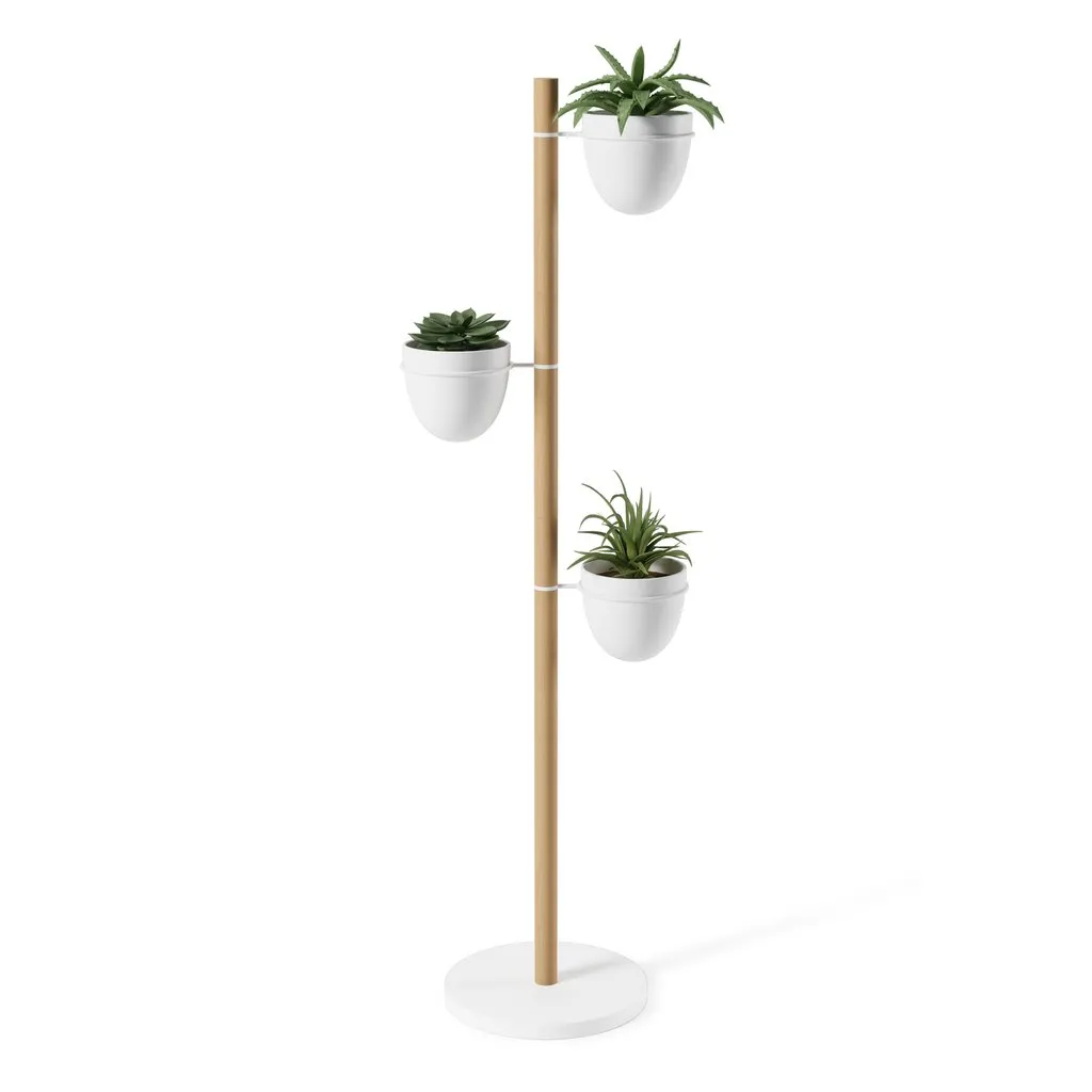 Floristand Planter - White/Natural