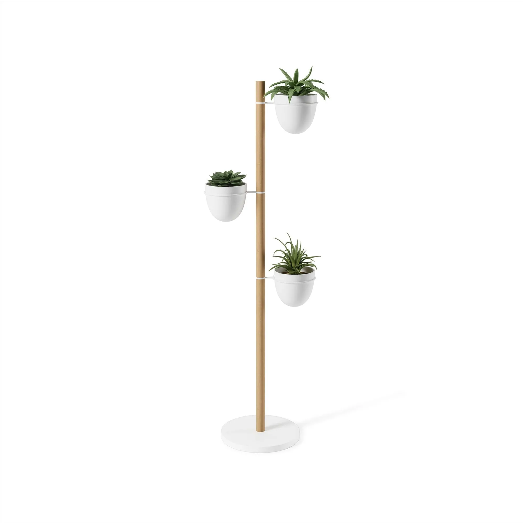 Floristand Planter - White/Natural