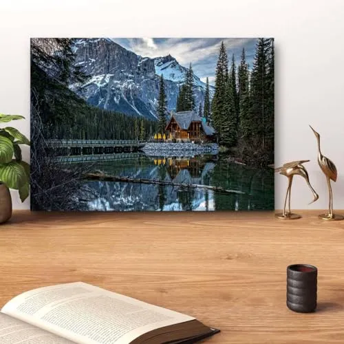 GADGETS WRAP Canvas Gallery Wrap Framed for Home Office Studio Living Room Decoration (14x11inch) - Everest Mountains