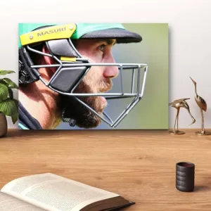 GADGETS WRAP Canvas Gallery Wrap Framed for Home Office Studio Living Room Decoration (14x11inch) - Glenn Maxwell Of The Stars Looks On While Batting