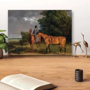 GADGETS WRAP Canvas Gallery Wrap Framed for Home Office Studio Living Room Decoration (14x11inch) - Grrom Mounted On A Chestnut Hunter