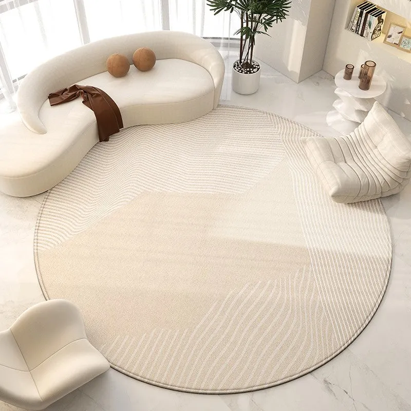 Geometric Round Rugs for Dining Room, Modern Area Rugs for Bedroom, Circular Modern Rugs under Chairs, Contemporary Modern Rug for Living Room