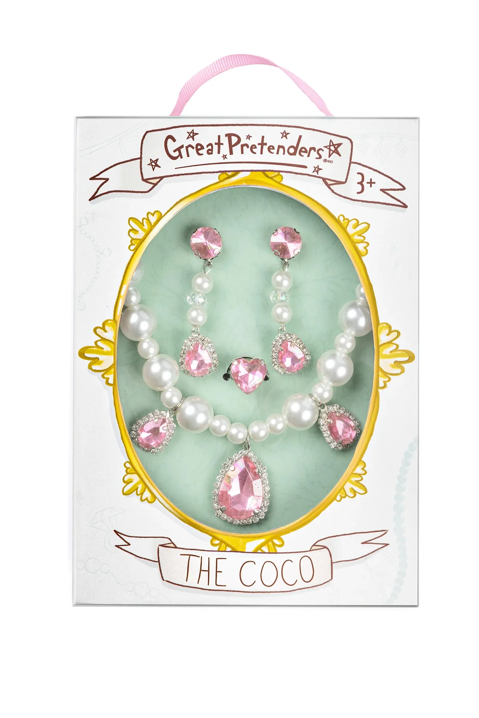 Great Pretenders The Coco Necklace, Ring & Clip On Earring Set