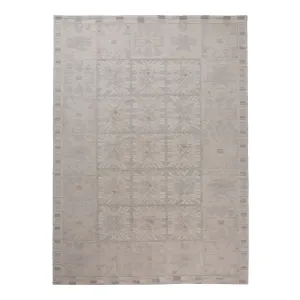 Grey Flatweave Wool Cotton Blend Rug - 10'1" x 14'