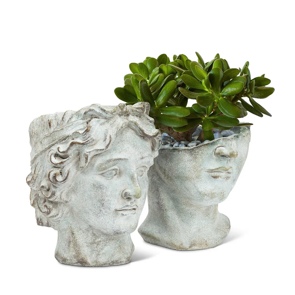 Half Male Face Planter - Large