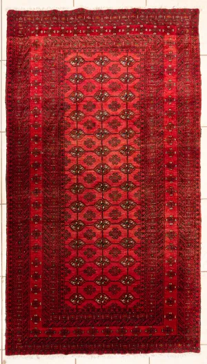 Hand Knotted Wool Turkmen Style Rug            85"x47"