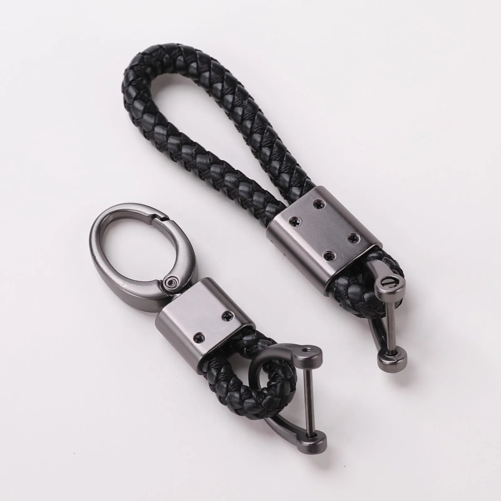 Homestic Keychain/Keyring/Key Tag|Car Key Clip, Key Holder, Key Organizer|Pack of 2 (Black)