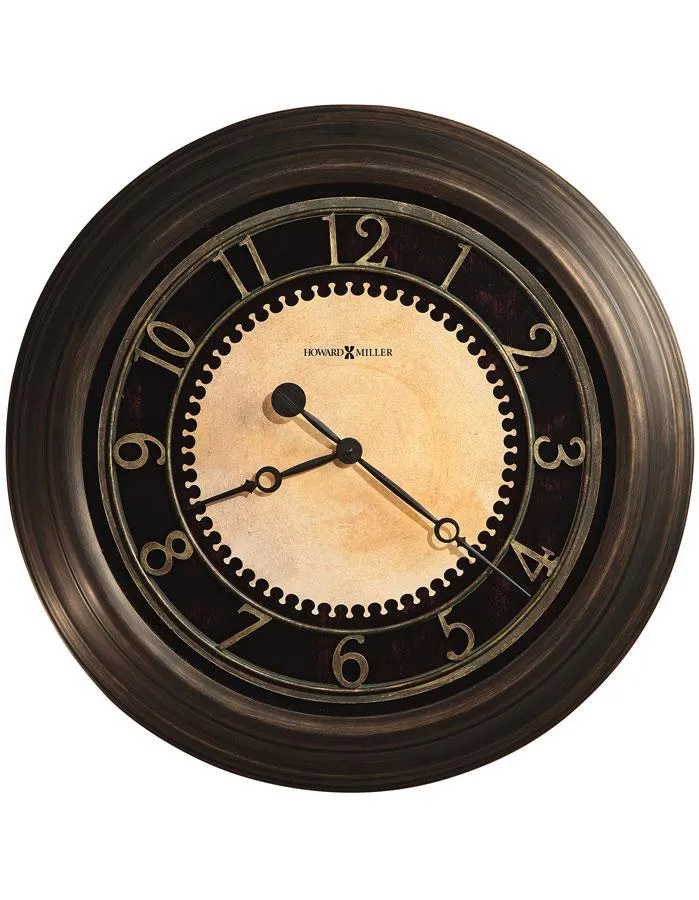 Howard Miller Chadwick Oversized Wall Clock - Aged Black & Brass