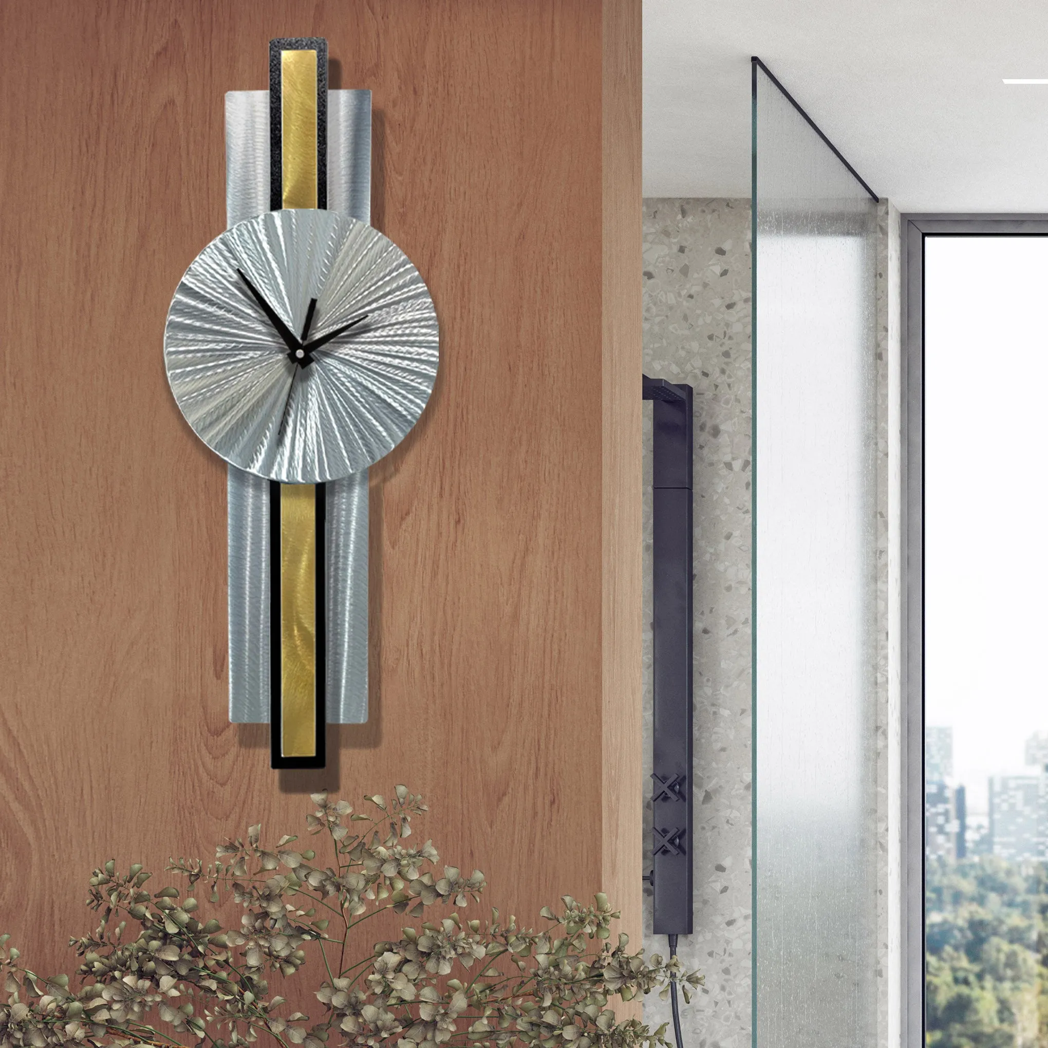 Infinite Orbit Clock Silver & Gold