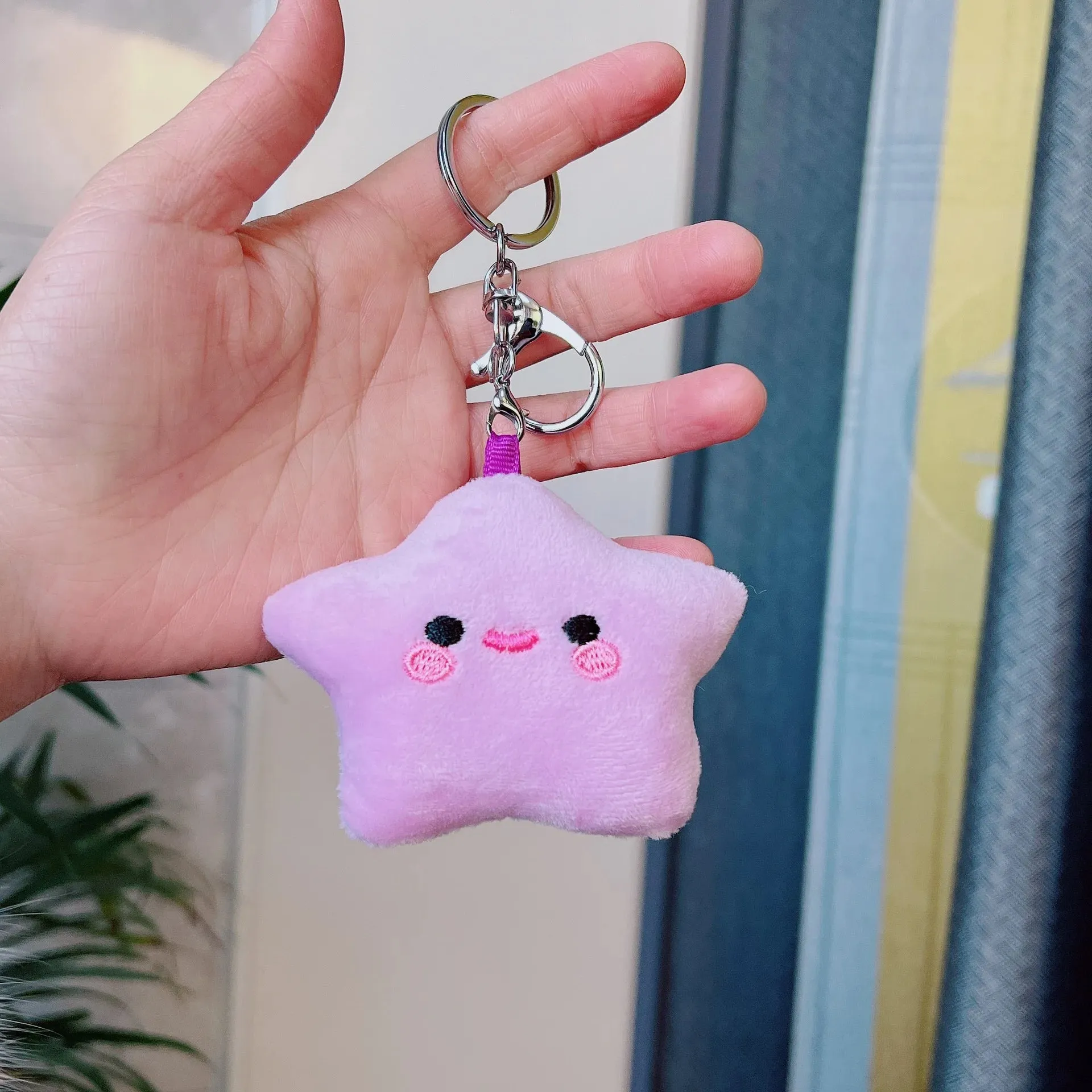 Kawaii Star Plushie Pendant Keychains