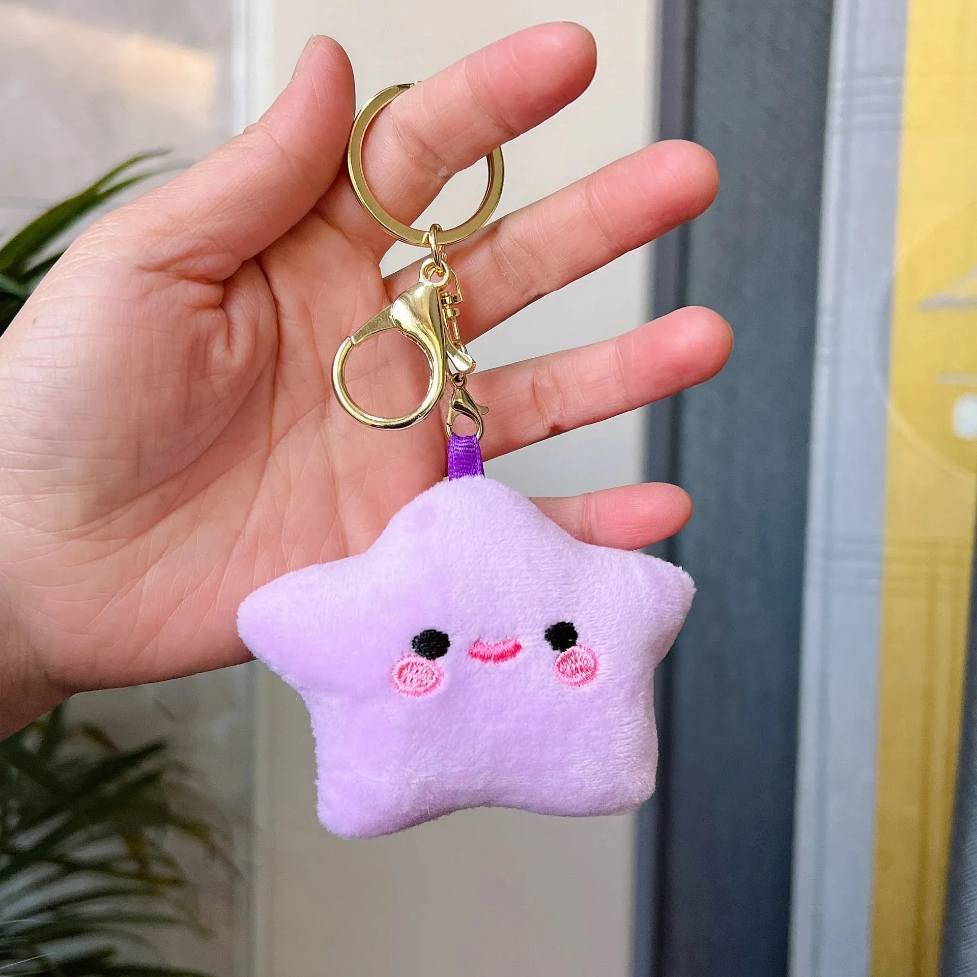 Kawaii Star Plushie Pendant Keychains