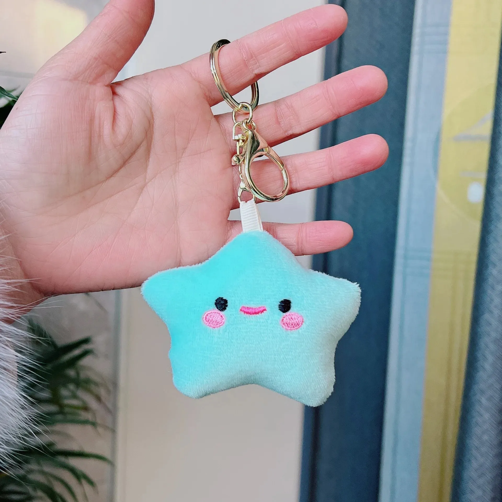 Kawaii Star Plushie Pendant Keychains