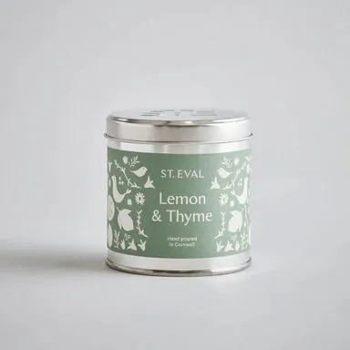 Lemon & Thyme Summer Folk Scented Tin Candle By St. Eval