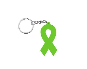 Lime Green Silicone Ribbon Key Chains