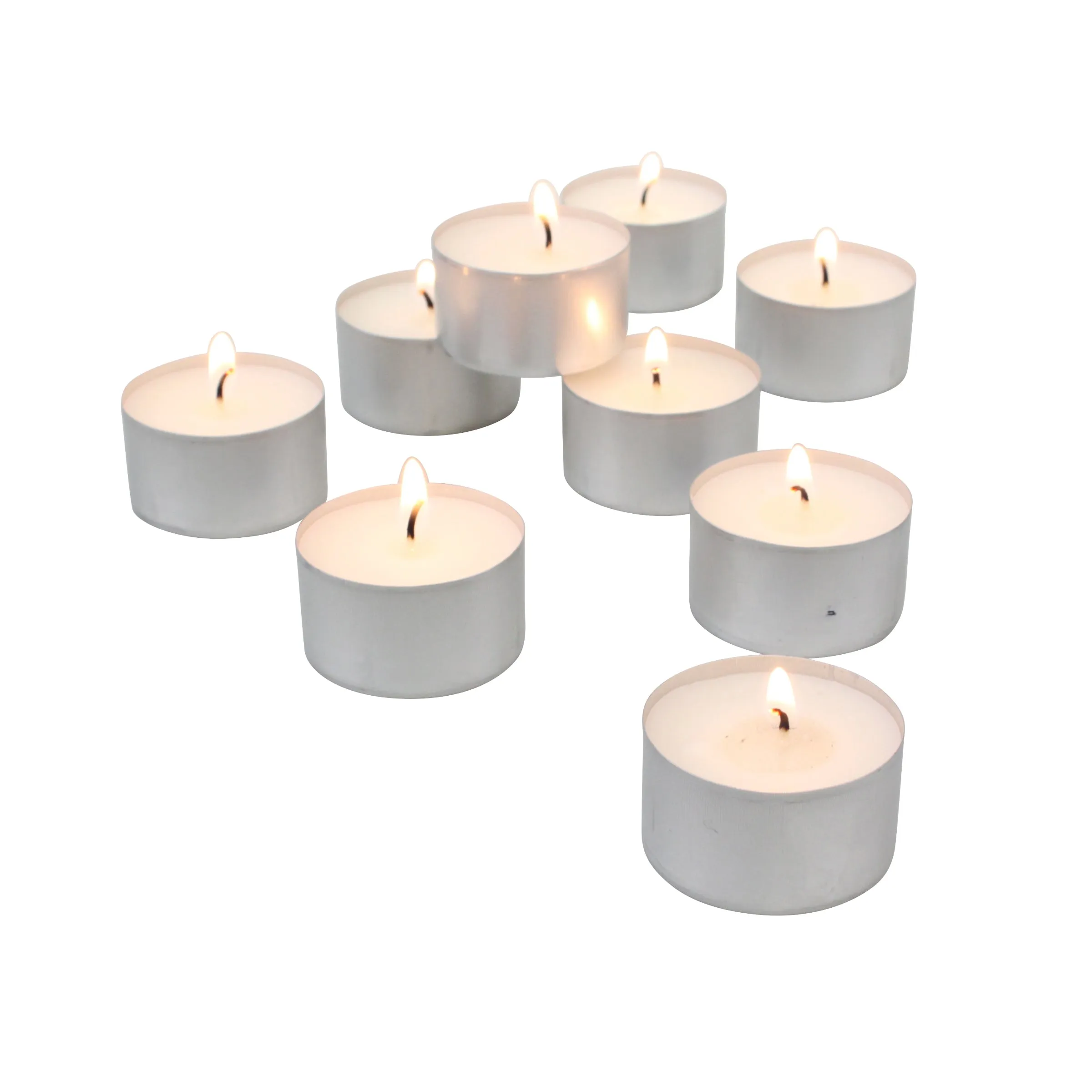 Long Burning Tealight Candles, 6 to 7 Hour Extended Burn Time, White, Unscented, Bulk 300-Pack