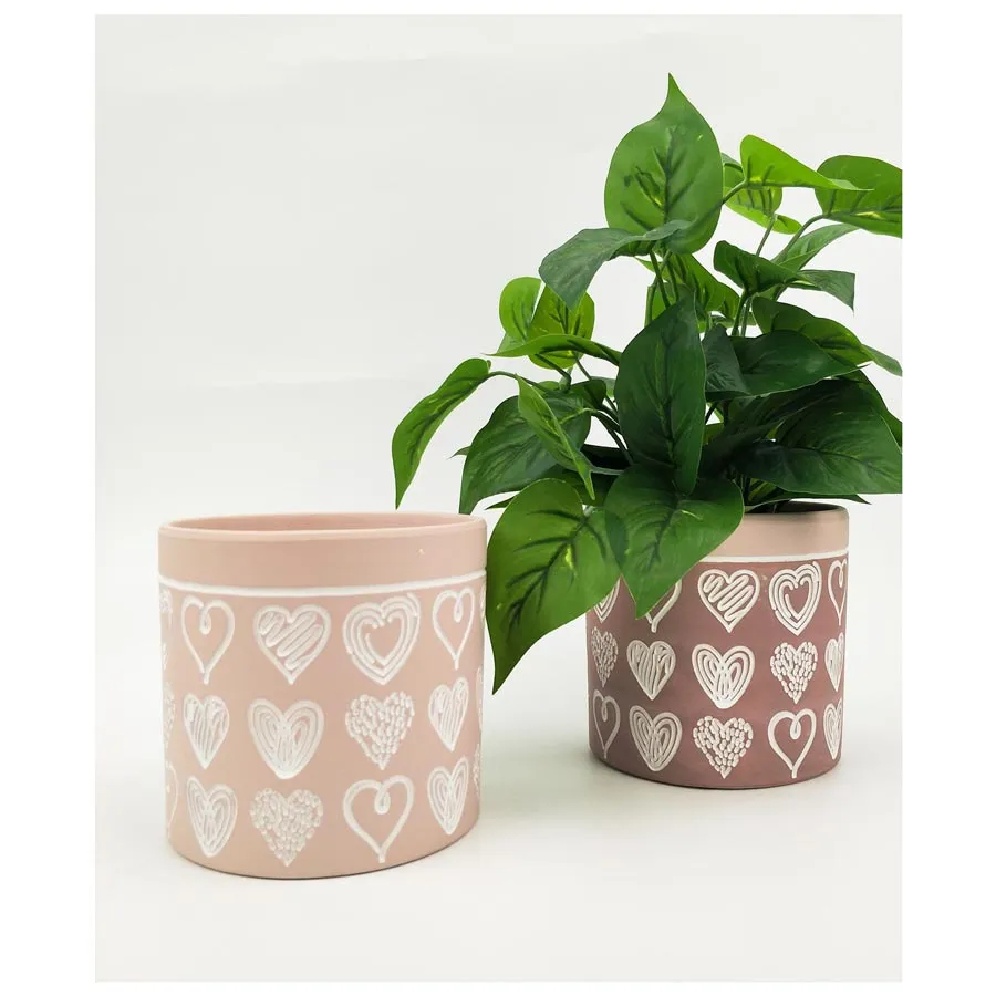 Love Sketch Planter - Dark Pink (13.5cm)