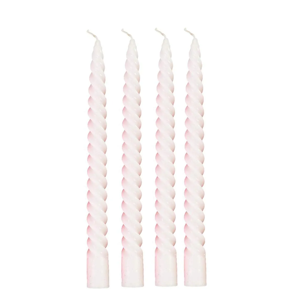 Luces Paraffin Wax Smokeless Scented White Colour Twisted Stick Candles Decorations for Living Room Pack of 8