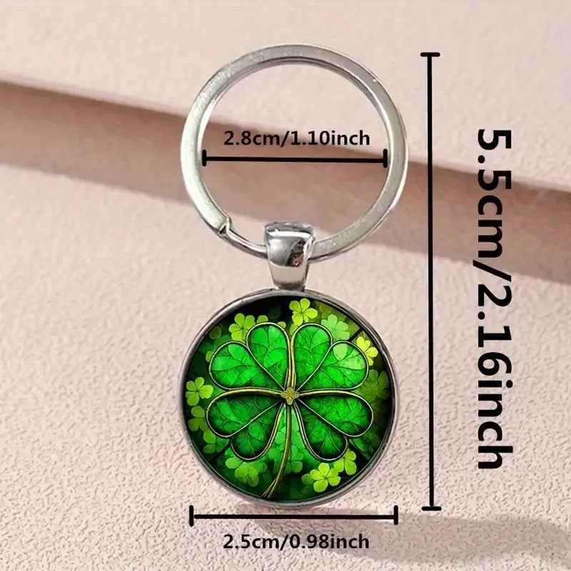 Lucky Clover Keychain Stylish Charm for Bag or Backpack