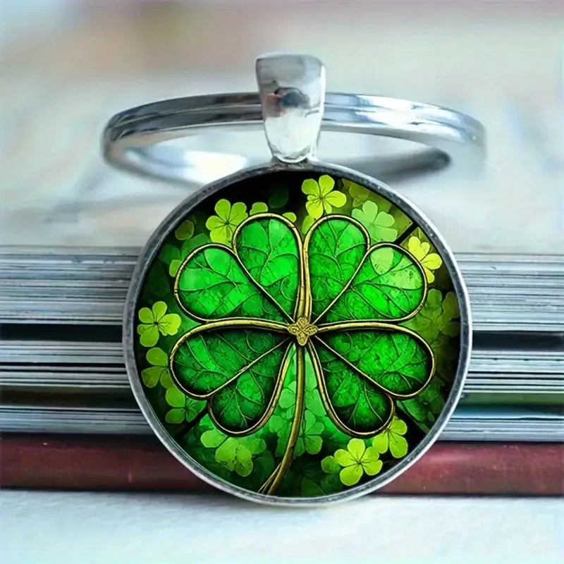 Lucky Clover Keychain Stylish Charm for Bag or Backpack