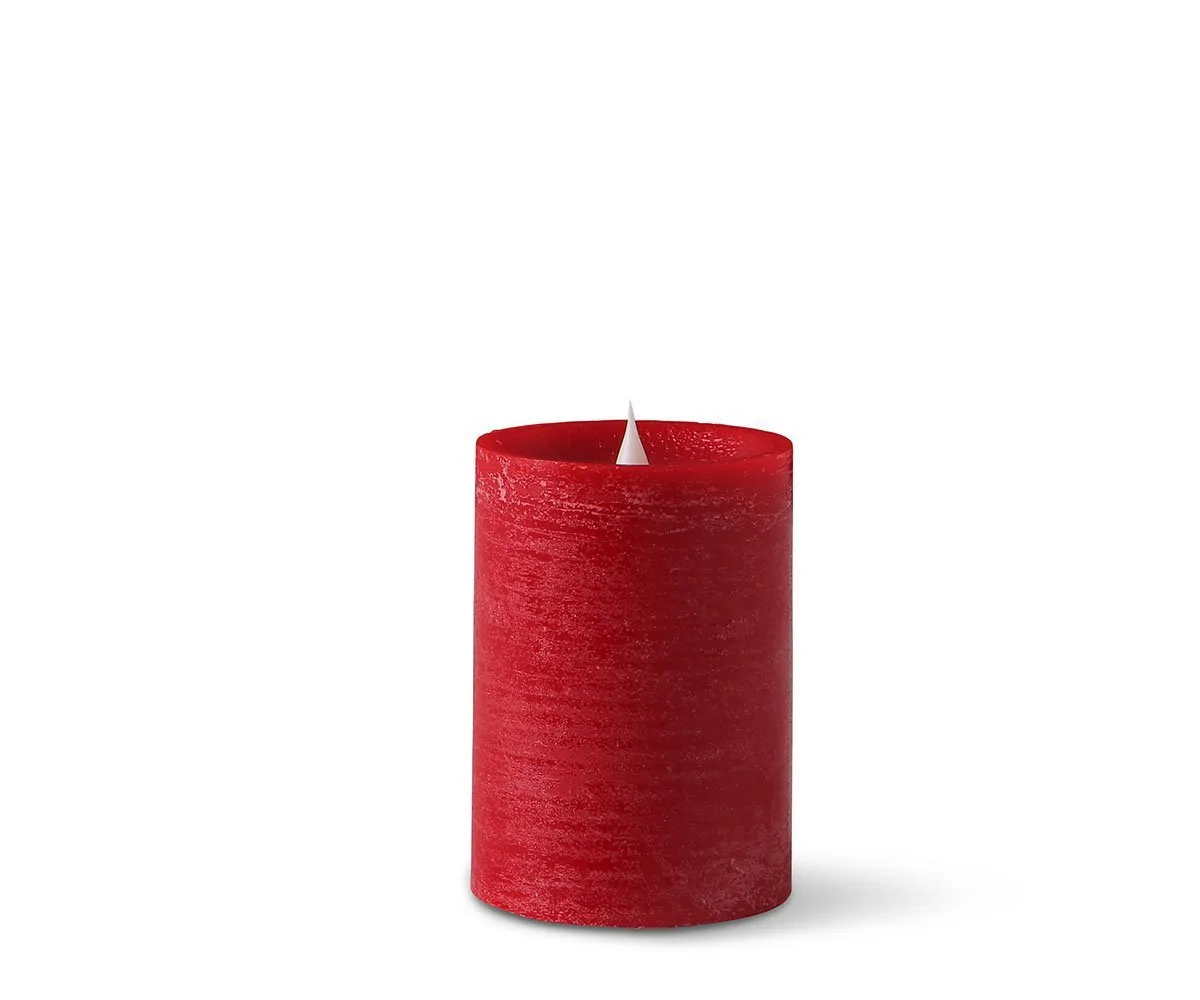 Lys Flameless Candle, Set of 3 - Red