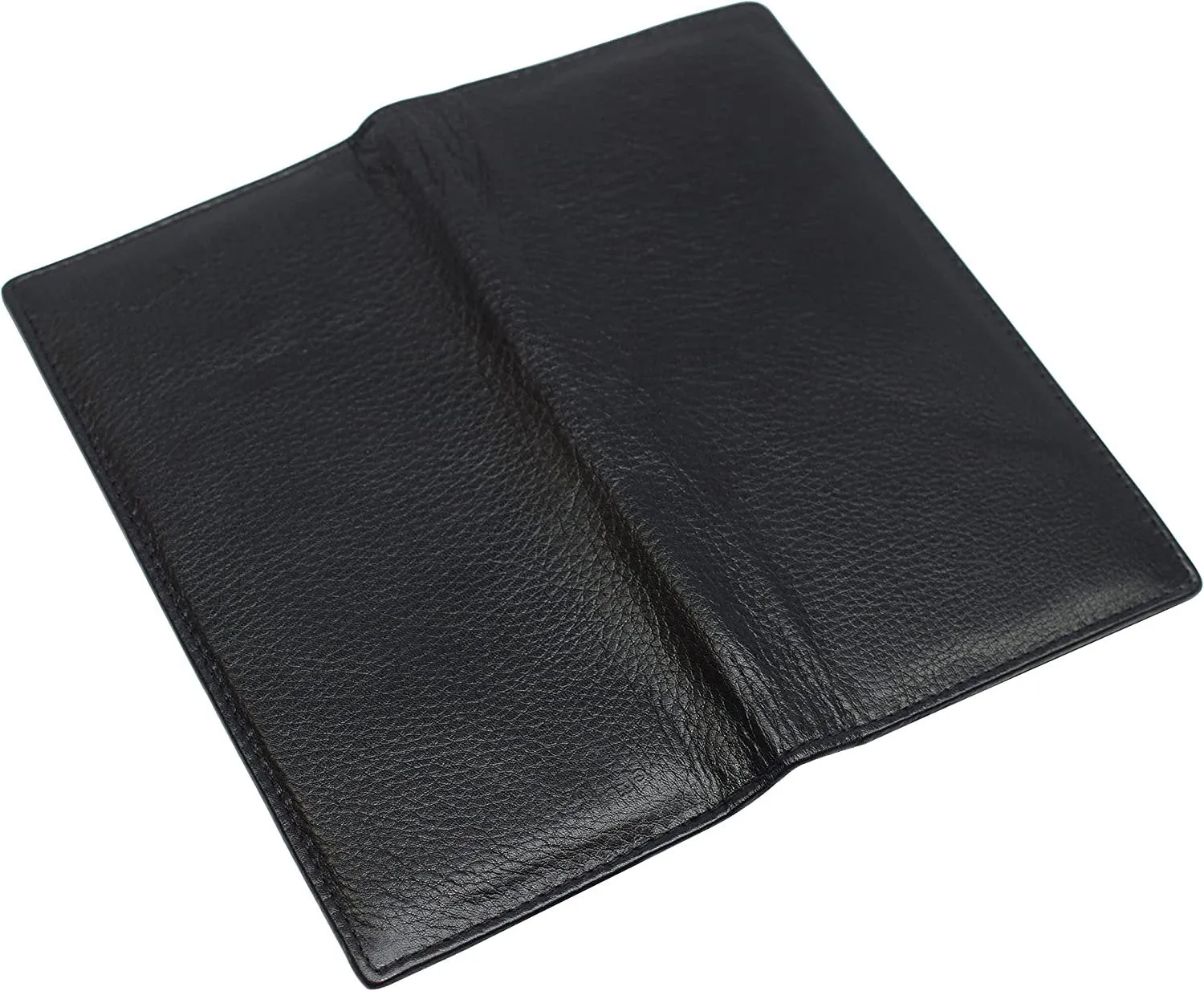 Marshal Cowhide Leather Basic Checkbook Cover RFID Blocking for Men Women