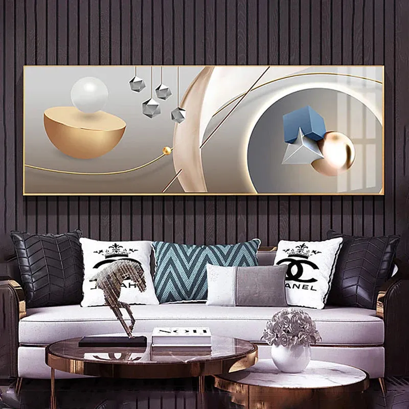 Modern Aesthetics Abstract Geometry Wall Art Fine Art Canvas Prints Wide Format Pictures For Above The Bed Pictures For Above The Sofa