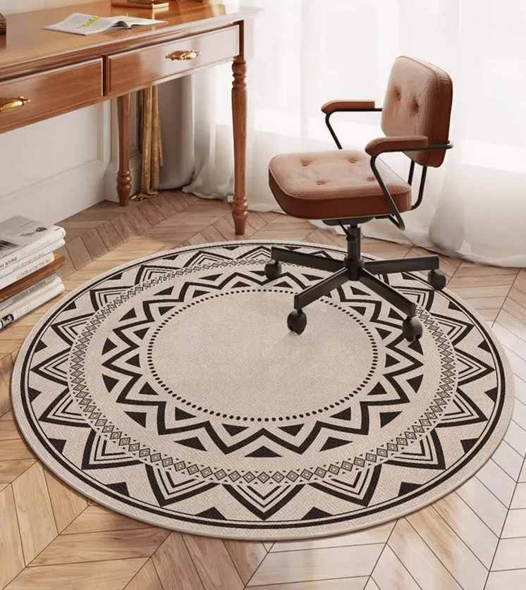 Modern Round Rugs for Bedroom, Circular Modern Rugs under Dining Room Table, Contemporary Round Rugs, Geometric Modern Rug Ideas for Living Room