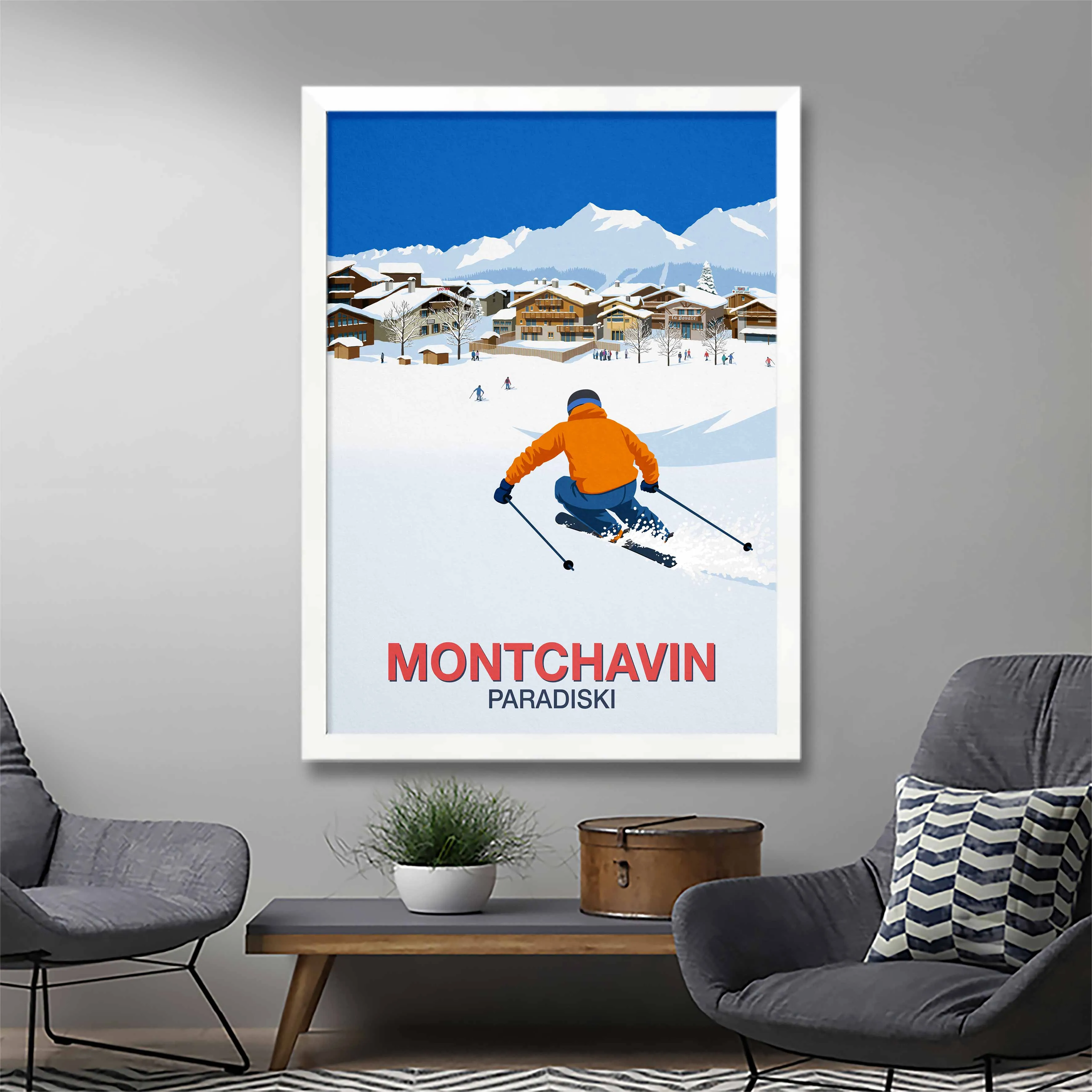 Montchavin Ski Poster