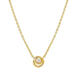 Nomination CosmicLove Necklace, Circle, Cubic Zirconia, Gold, Sterling Silver