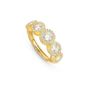 Nomination Seidivina Ring, Rich, Cubic Zirconia, Gold, Stainless Steel