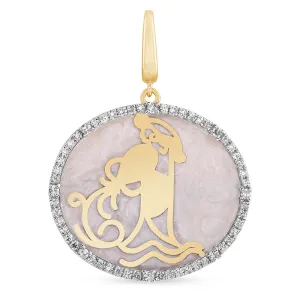 Oval Aquarius Charm