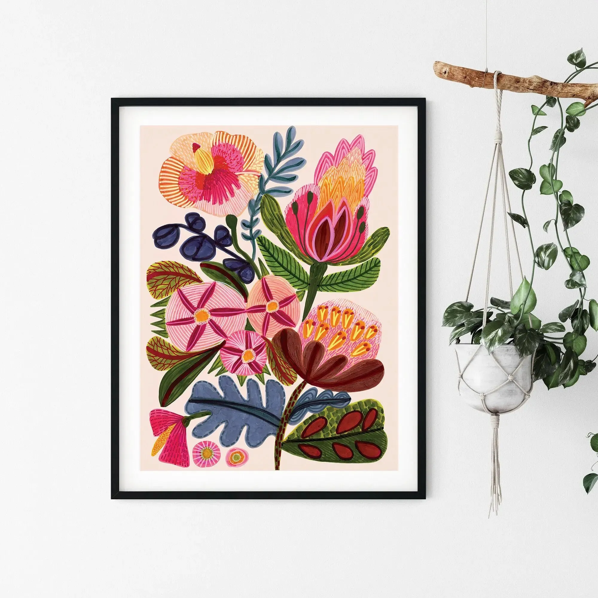 Paradisio Flowers Botanical Art Print