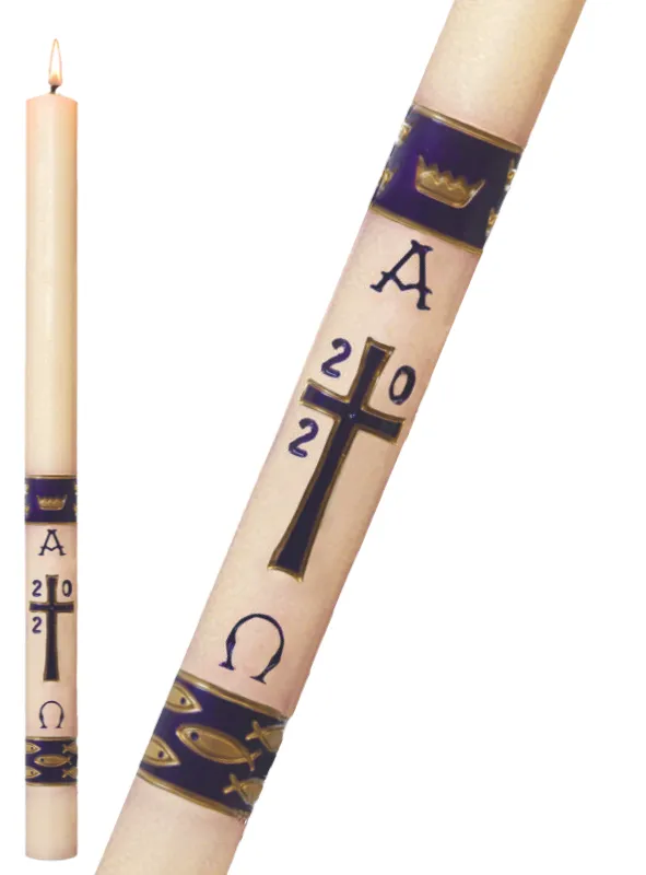 Paschal Candle - Purple Gloria