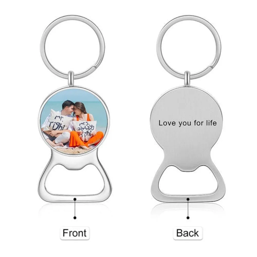 Personalized Engraving Bottle Opener And Photo Keychains