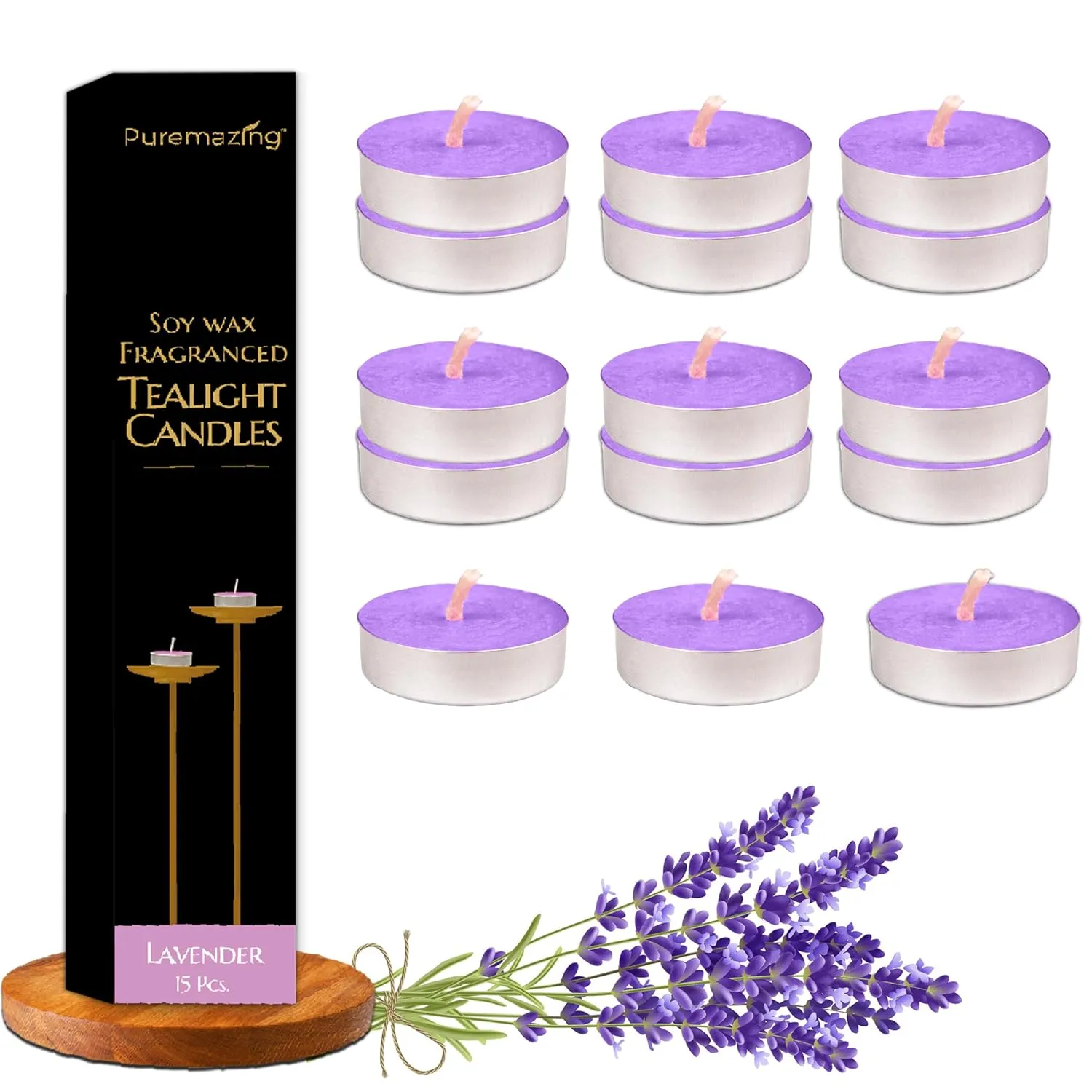 Puremazing Scented Soy Wax Tealight Candles|Smokeless & Non Toxic | Candles for Home Decor