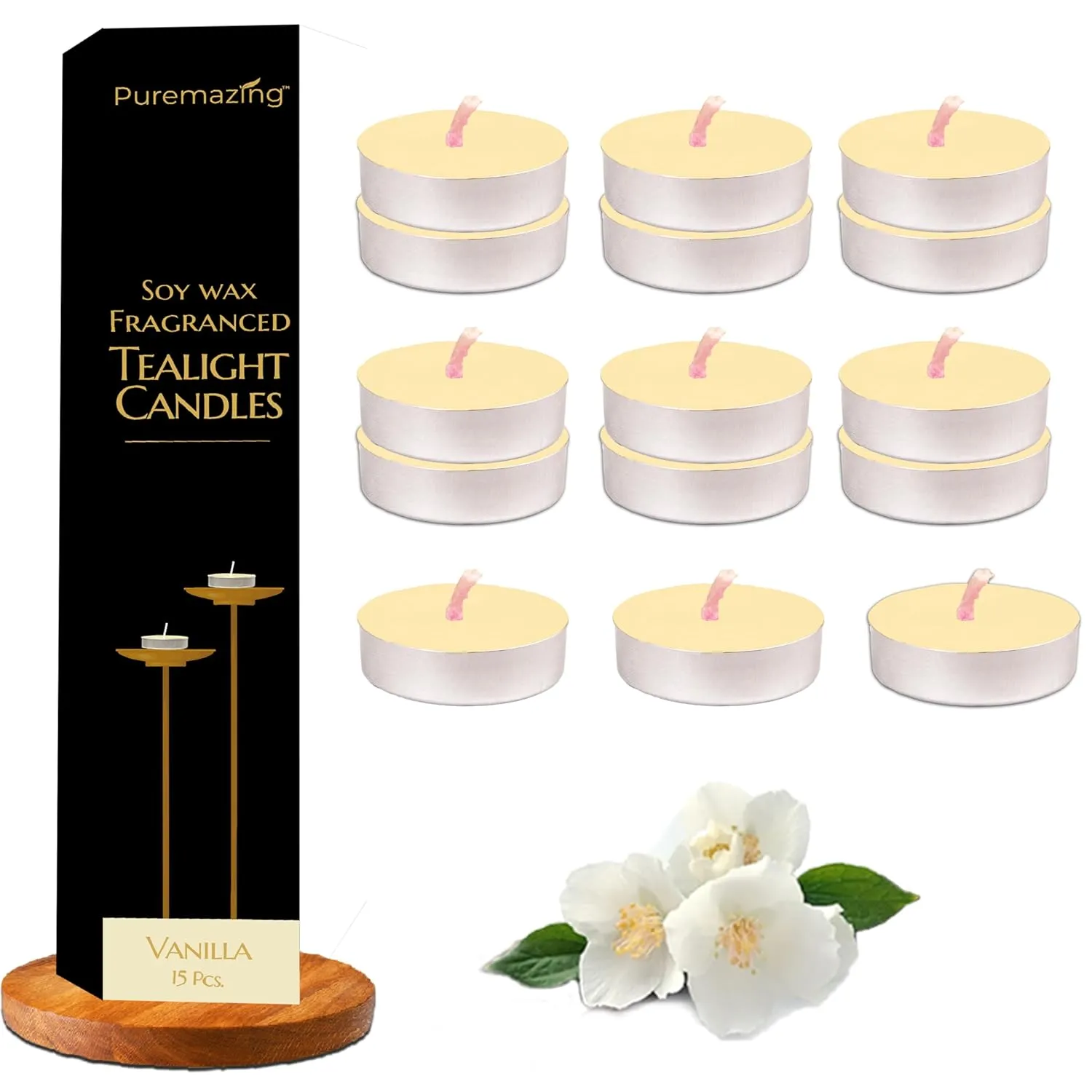 Puremazing Scented Soy Wax Tealight Candles|Smokeless & Non Toxic | Candles for Home Decor