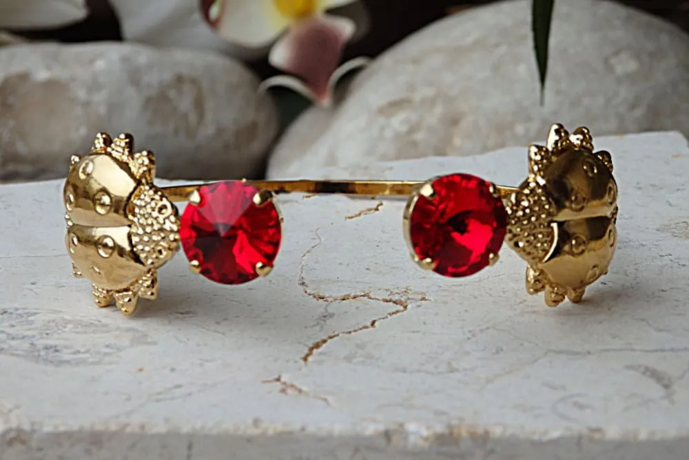 Red ruby earrings