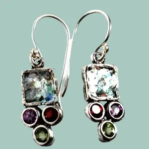 Roman Glass Earrings Bluenoemi Silver Earrings