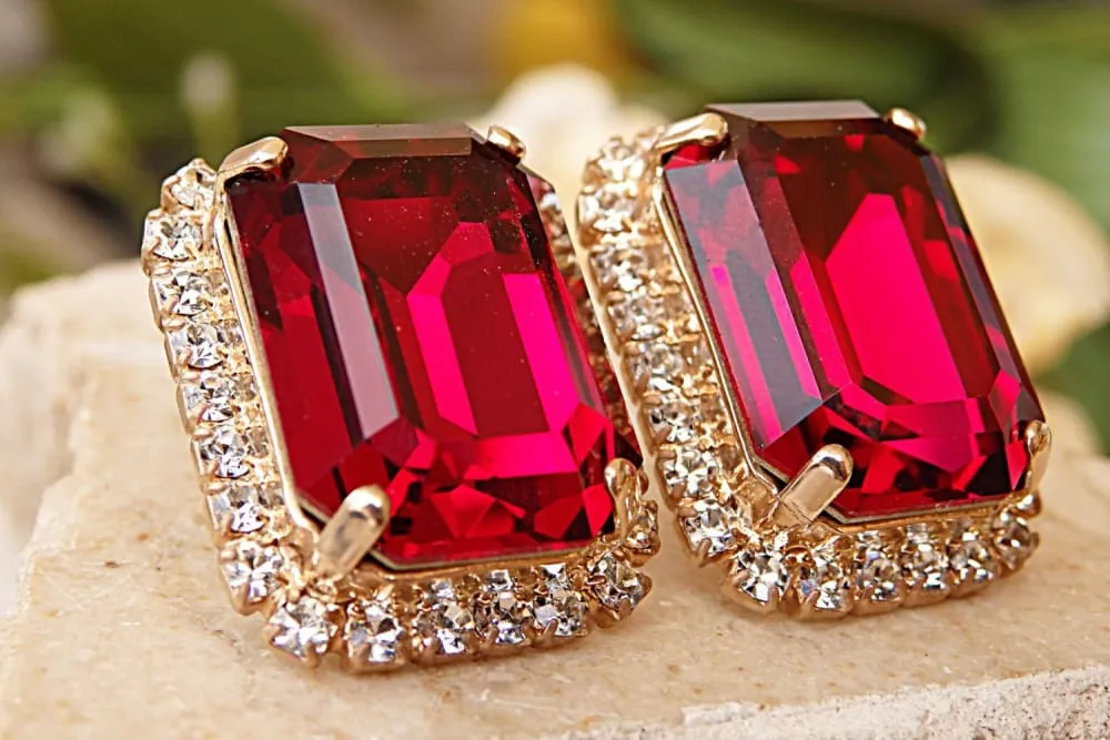 Ruby earrings