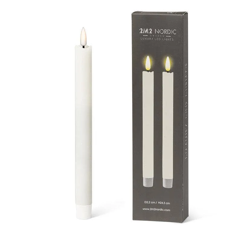 Set of 2 LED Taper Candle